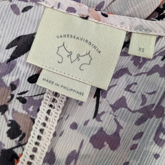 Anthropologie Vanessa Virginia Garden Pop Trapeze Top Size XS - Picture 3 of 7